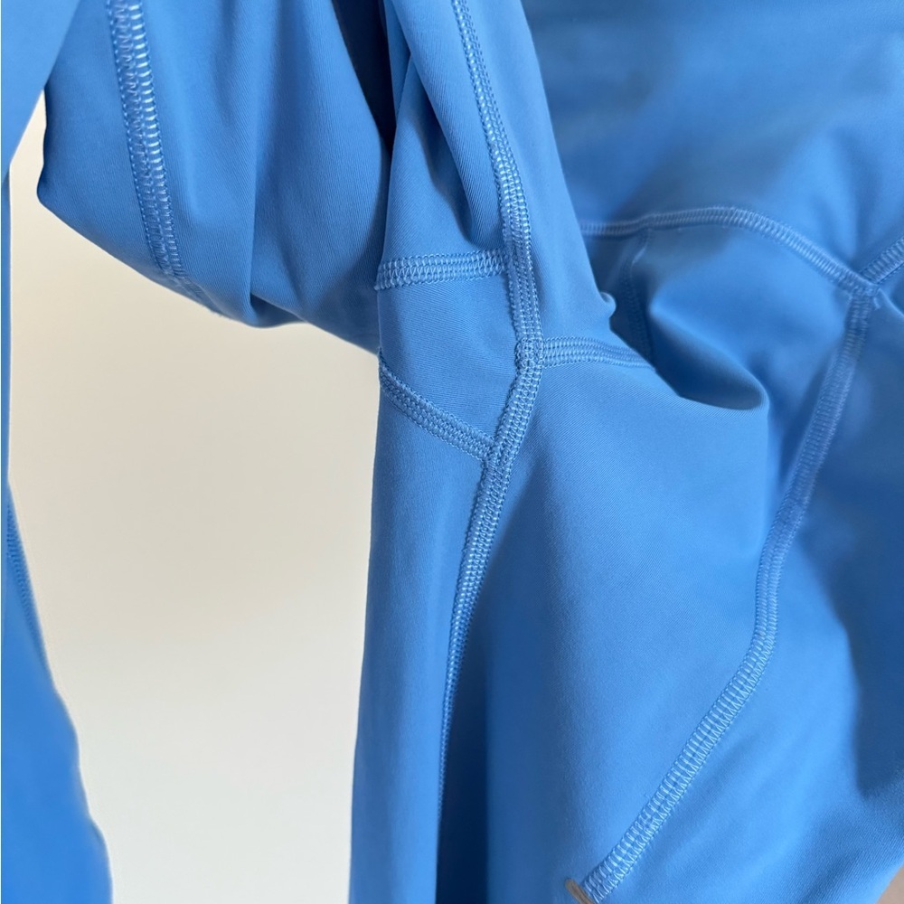 Lululemon • Power Thru High‎ Rise Blue Tight 25" Four Way Stretch Sz 0 Pockets - Picture 9 of 13